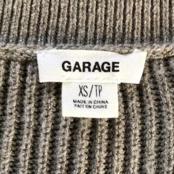 Garage olive Sweater with ties shoulders, Size XS - Picture 4 of 6